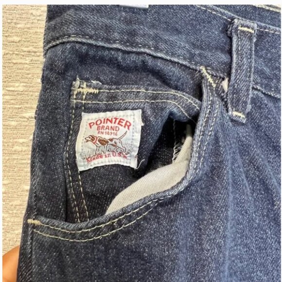Vintage Pointer Brand Hunting Jeans Canvas Front Women's Sz 8 / M Inseam 28" - Picture 7 of 8